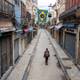 An aerial view of a nearly empty Saara region in Rio de Janeiro, Brazil